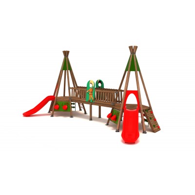 38 A Indian Themed Wooden Playground